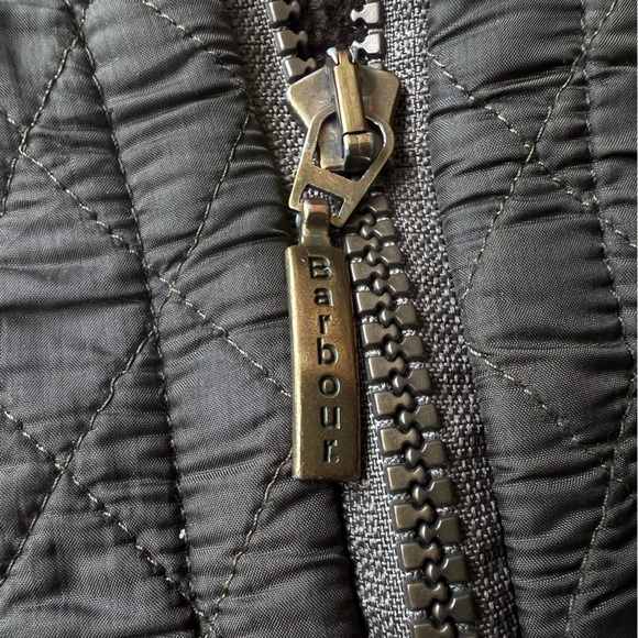 Barbour Green lightweight zip jacket quilted USA 8 - Picture 5 of 8